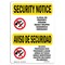Signmission OSHA Security Sign, 18" Height, 24" Width, Illegal Property Weapon Bilingual, Landscape OS-SN-D-1824-L-11552 - alternate 1